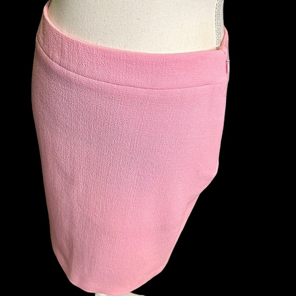 NWOT Moschino Couture Bubble Gum Pink 100% Virgin Wool Crepe Textured Skirt Sz 6 - Picture 3 of 13